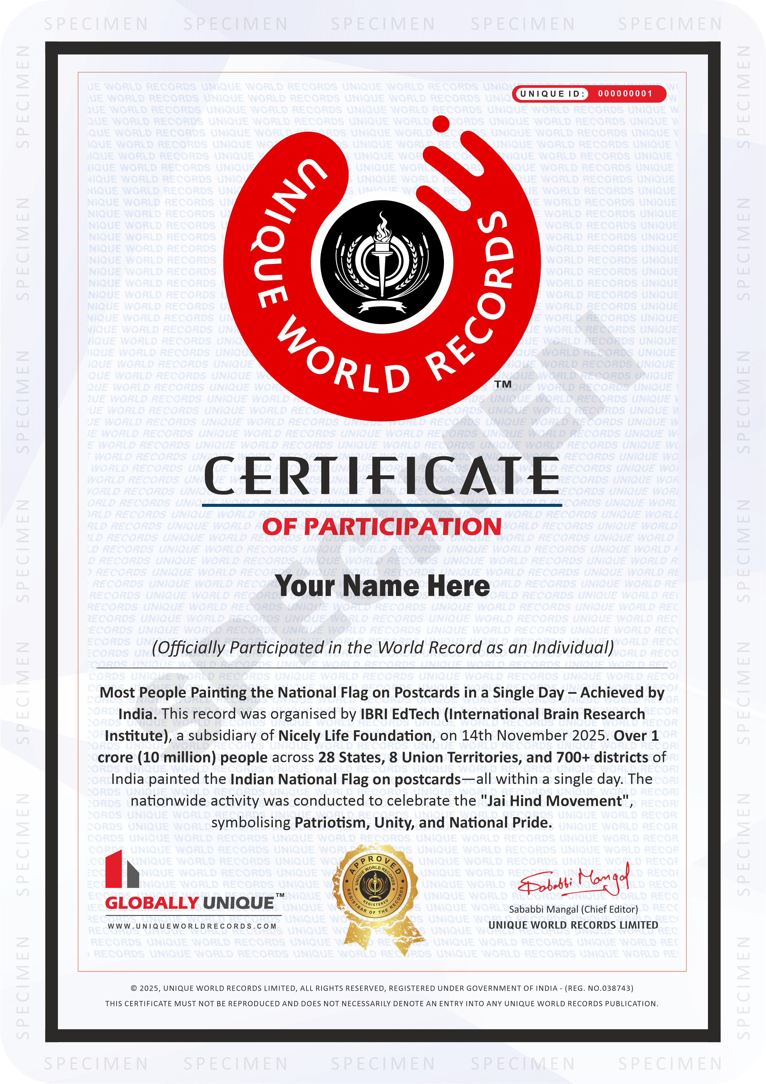 Participants Certificate
